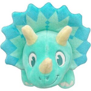 Disneys Animal Kingdom Triceratops Plush Toy With Gold Stars & Turquoise Design